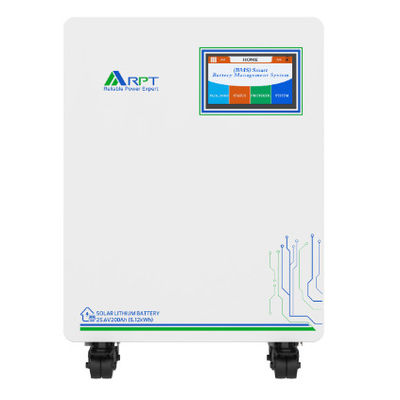 अच्छी कीमत LiFePO4 आवासीय ऊर्जा भंडारण 5.2 KWh क्षमता और टिकाऊ ऊर्जा प्रबंधन के लिए 200W सौर पैनल ऑनलाइन